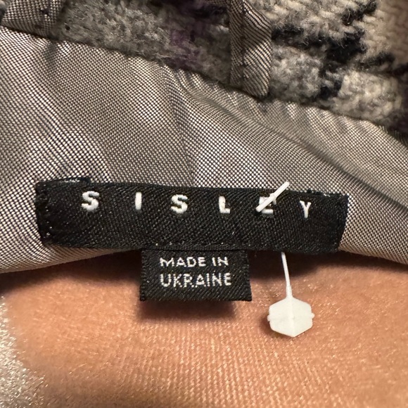 Sisley Wool Plaid Coat Size 38(xs) - Picture 8 of 10